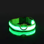 LED Dog Collar – Nylon Glow in the Dark, Flashing Night Safety Collar